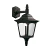 Schwarze Wandlampe Aluminium IP44 Rustikal Haus