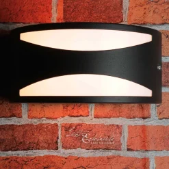 Schwarze Wandlampe für Außen aus Aluminium LIMNOS