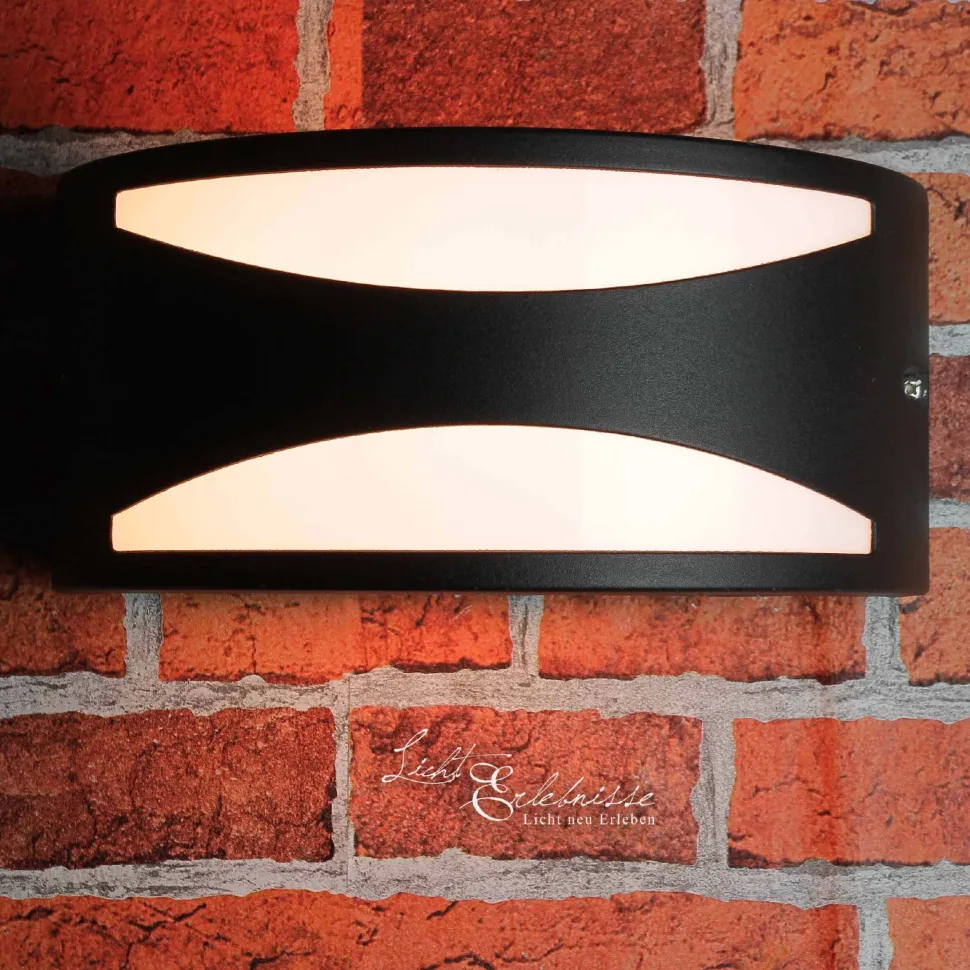 Schwarze Wandlampe für Außen aus Aluminium LIMNOS