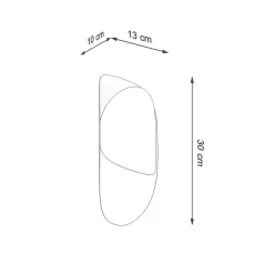 Schwarze Wandlampe indirekt H: 30 cm G9 Modern HEDDO