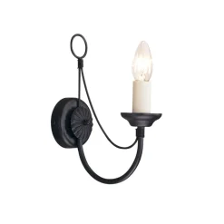 Schwarze Wandlampe Metall Rustikal elegant GOTICA 1