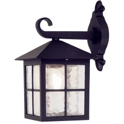 Schwarze Wandleuchte Aluminium IP43 Rustikal Außen