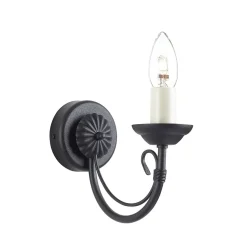 Schwarze Wandleuchte Metall Rustikal elegant GOTICA 2