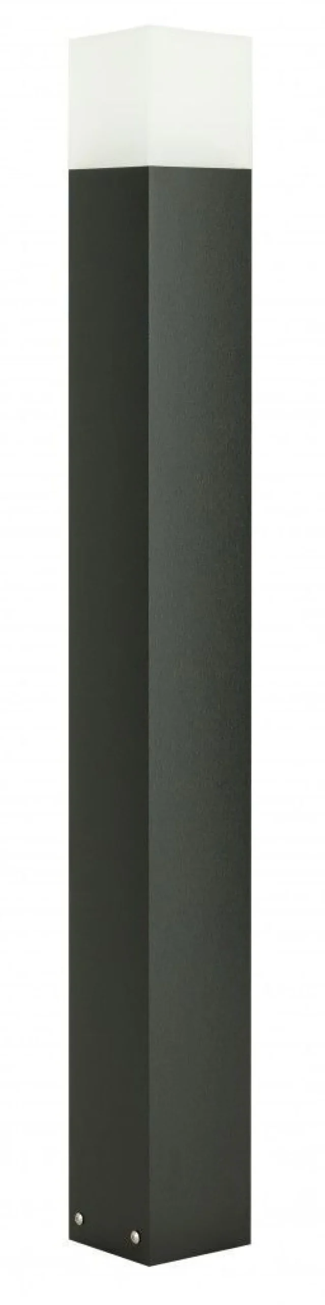 Schwarze Wegeleuchte 100 cm IP44 blendarm eckig