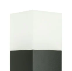 Schwarze Wegeleuchte 100 cm IP44 blendarm eckig