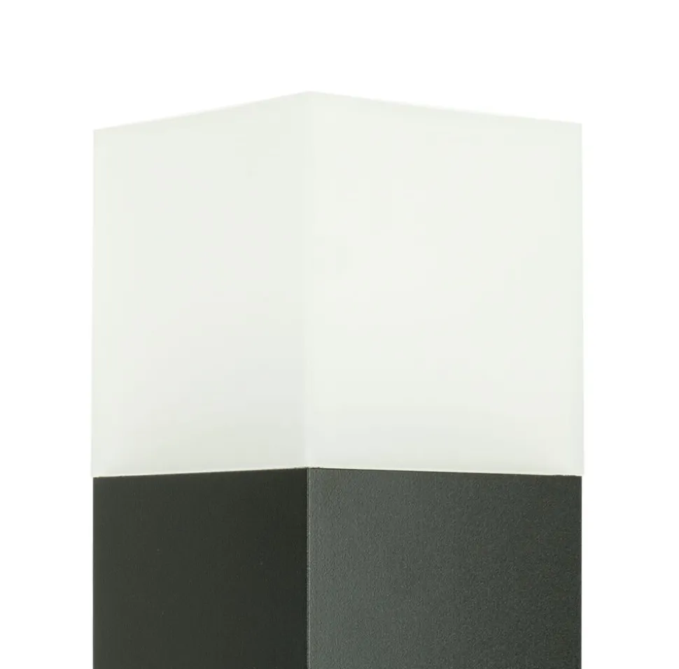 Schwarze Wegeleuchte 100 cm IP44 blendarm eckig