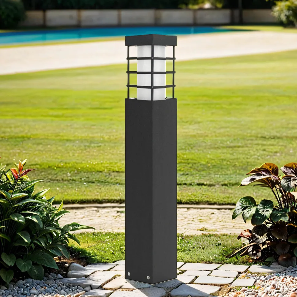 Schwarze Wegeleuchte Garten 50cm IP54 wetterfest