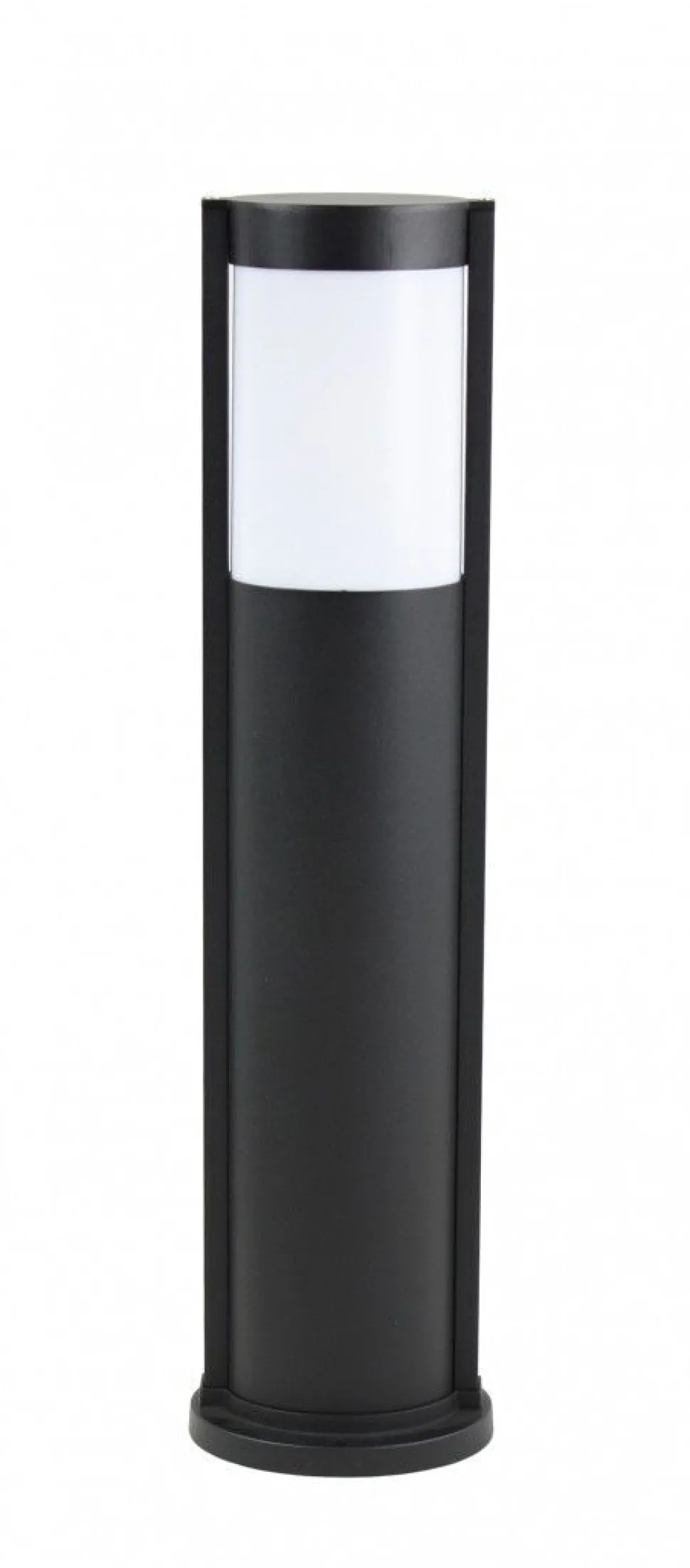 Schwarze Wegeleuchte oval 65 cm außen E27 CANDO