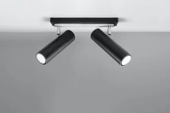 Schwarzer Deckenstrahler Metall L:30cm DUCCIA