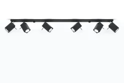 Schwarzer Deckenstrahler FALERIA 120 cm lang 6x GU10