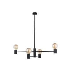 Schwarzer Kronleuchter Retro Design Metall H:82cm