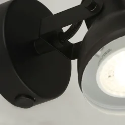 Schwarzer Wandspot Metall verstellbar GU10 bis 50 W