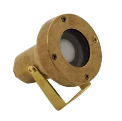 Schwenkbare Außenleuchte Garten Ø 6,5 cm klein G9 IP65 Messing