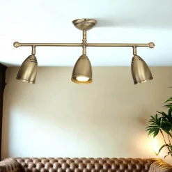 Schwenkbare Deckenlampe Rustikal Bronze Hell