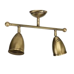 Schwenkbare Deckenleuchte Rustikal Bronze Hell