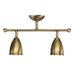 Schwenkbare Deckenleuchte Rustikal Bronze Hell