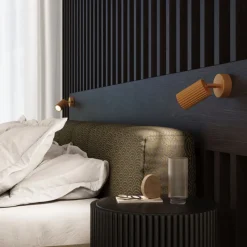 Schwenkbare Leselampe Wand GU10 B: 8 cm klein in Gold aus Alu