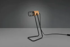 Schwenkbare Schreibtischlampe Metall Holz 40 cm E14