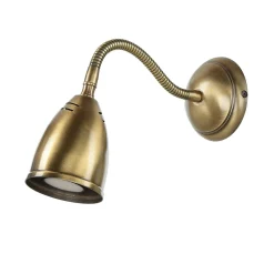 Schwenkbare Wandlampe Rustikal Bronze Hell