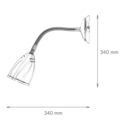 Schwenkbare Wandlampe Rustikal Bronze Hell