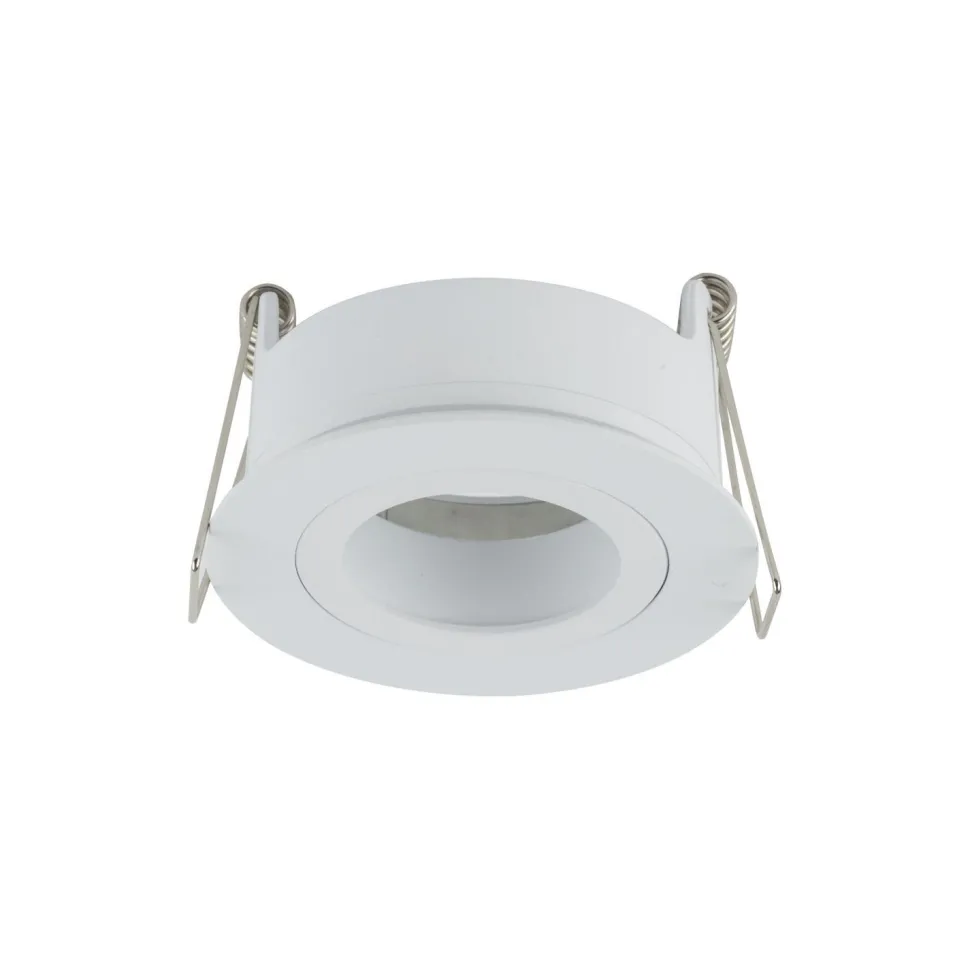 Schwenkbarer Einbauspot Metall Ø7,5 cm IP65 Weiß