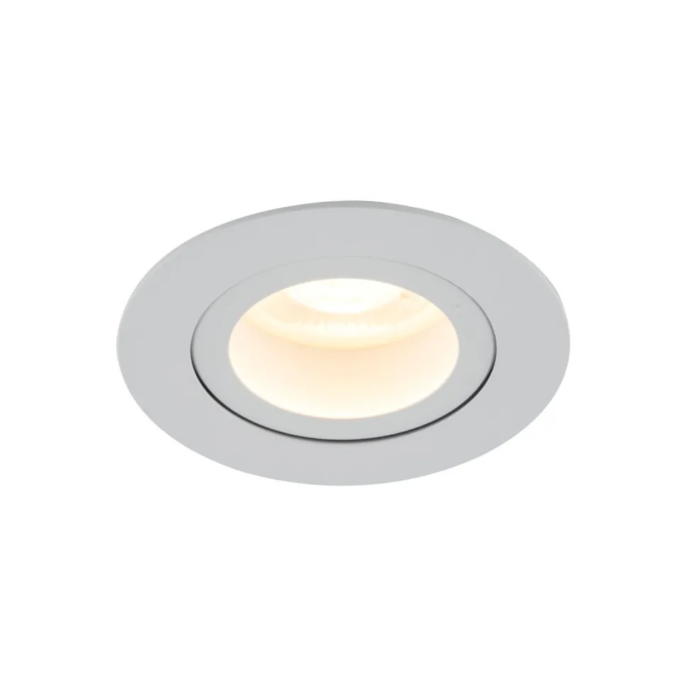 Schwenkbarer Einbauspot Metall Ø7,5 cm IP65 Weiß