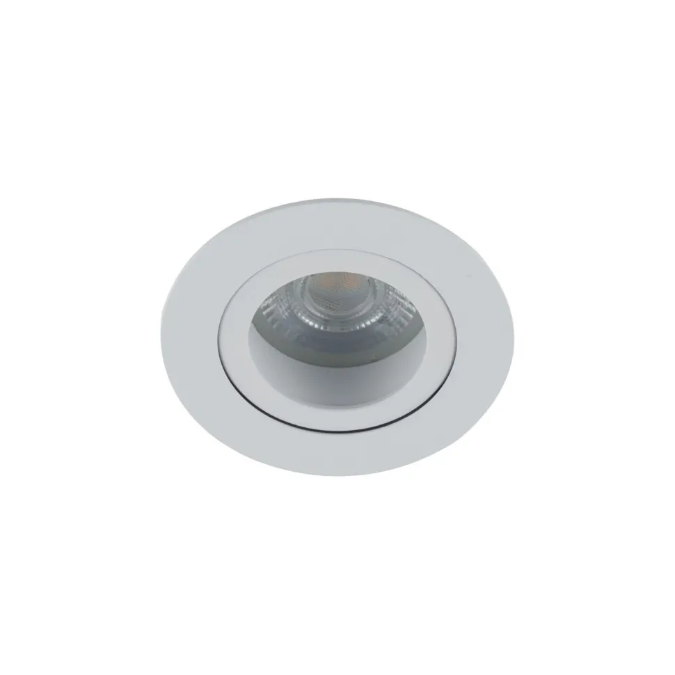 Schwenkbarer Einbauspot Metall Ø7,5 cm IP65 Weiß