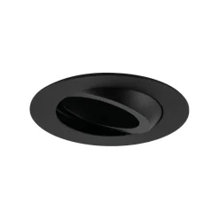 Schwenkbarer Einbauspot Metall Ø7,5 cm IP65 Schwarz
