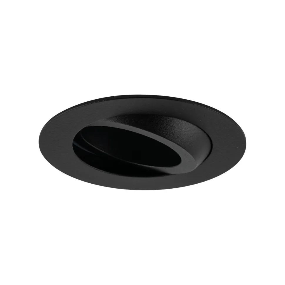 Schwenkbarer Einbauspot Metall Ø7,5 cm IP65 Schwarz