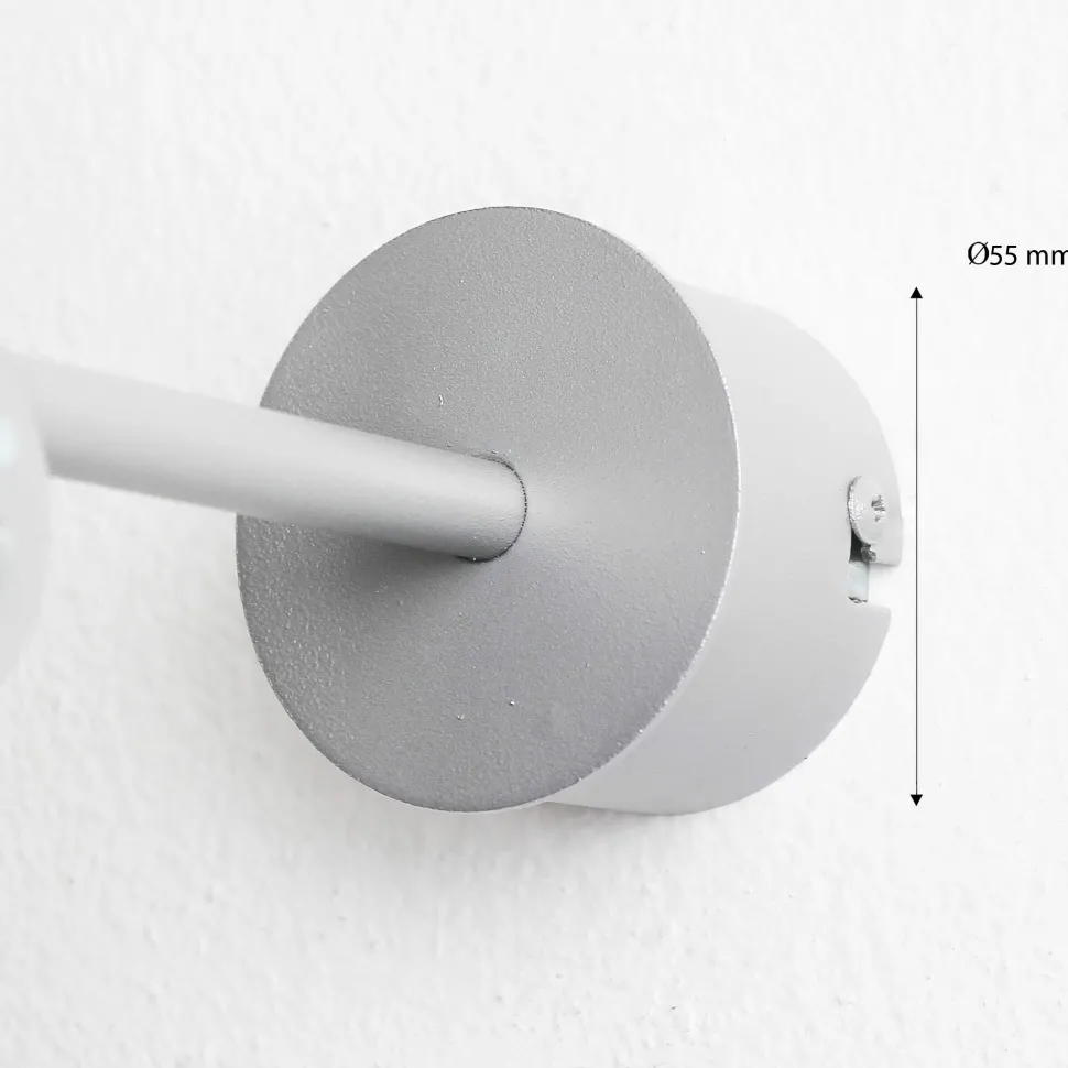 Schwenkbarer Wandstrahler in silber