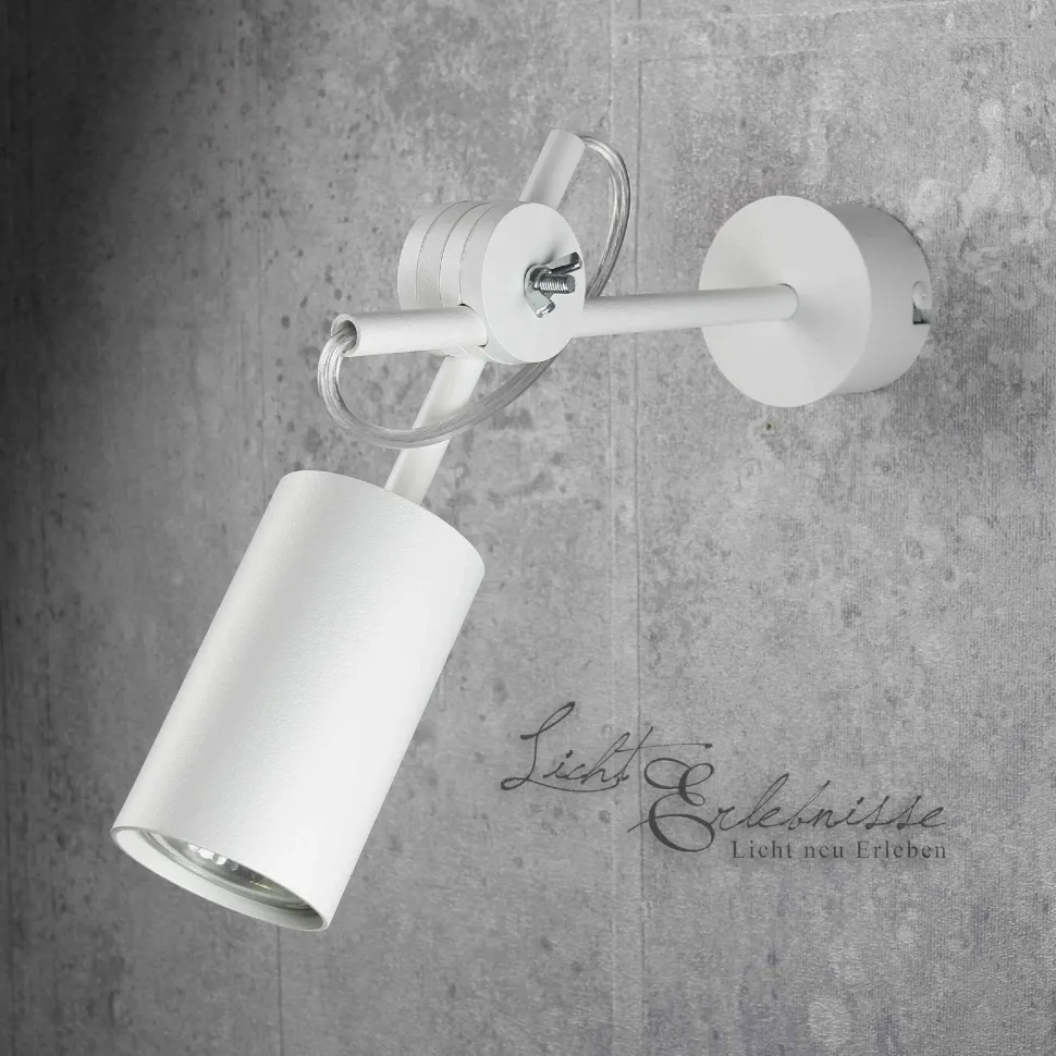 Schwenkbarer Wandstrahler in weiß