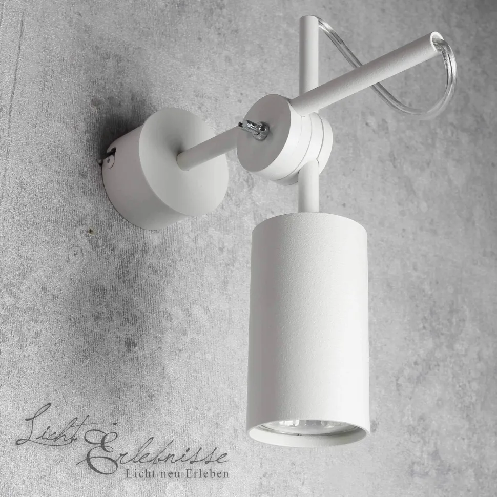 Schwenkbarer Wandstrahler in weiß