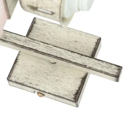 Shabby Chic Wandlampe Weiß HAKON mit Echt Holz