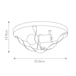 Shabby Deckenleuchte Rustikal Metall Ø 33 cm rund Grau