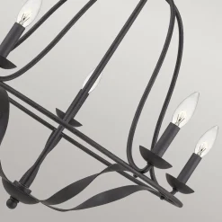 Shabby Kronleuchter Metall Grau Ø 63,6 cm Rustikal