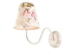 Shabby Wandleuchte Landhaus Stoff Leuchte Rustikal