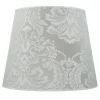 Silberner Lampenschirm Stehlampe Stoff E27 WILLOW