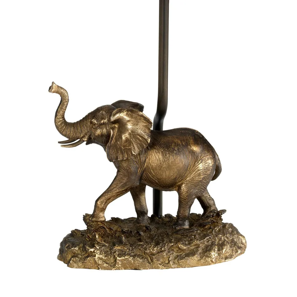 Sockel für Tischleuchte E27 in Bronze antik Elefant