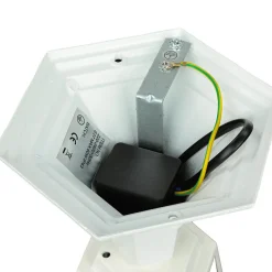 Sockel Wegeleuchte Garten PARIS Weiß IP44 rustikal