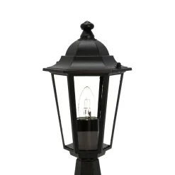 Sockel Wegeleuchte Schwarz PARIS Landhausstil E27