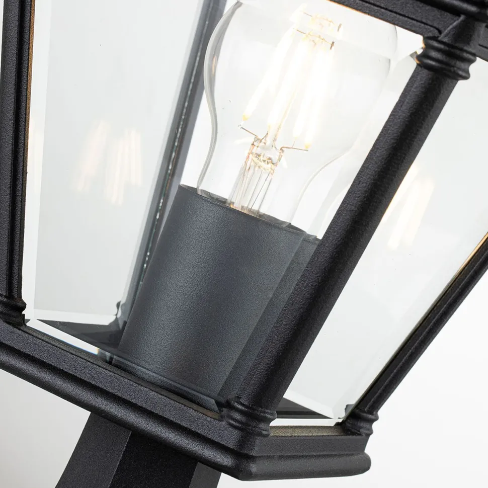 Sockelleuchte 39,3 cm IP44 Schwarz E27 Garten Weg