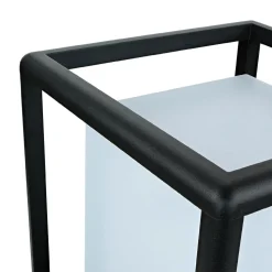 Sockelleuchte Aluminium E27 IP65 25,5 cm Graphit eckig