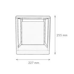 Sockelleuchte Aluminium E27 IP65 25,5 cm Graphit eckig