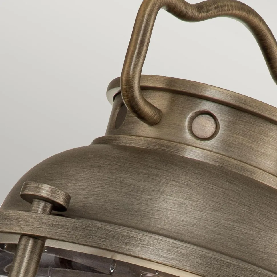 Sockelleuchte Aluminium Glas E27 IP44 47,1 cm Vintage