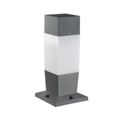 Sockelleuchte außen Garten 47 cm Grau Weiß blendarm