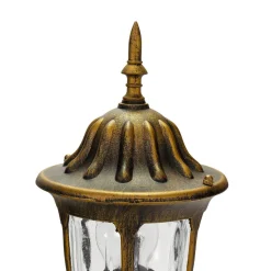 Sockelleuchte außen Rustikal in Gold 43 cm IP43