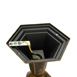 Sockelleuchte außen Rustikal in Gold 43 cm IP43