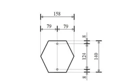 Sockelleuchte außen Rustikal in Gold 43 cm IP43