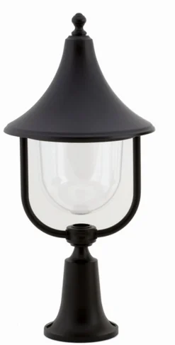 Sockelleuchte außen Schwarz 57 cm IP43 E27 Rustikal