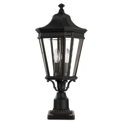 Sockelleuchte außen Schwarz H:57,5cm Rustikal IP44